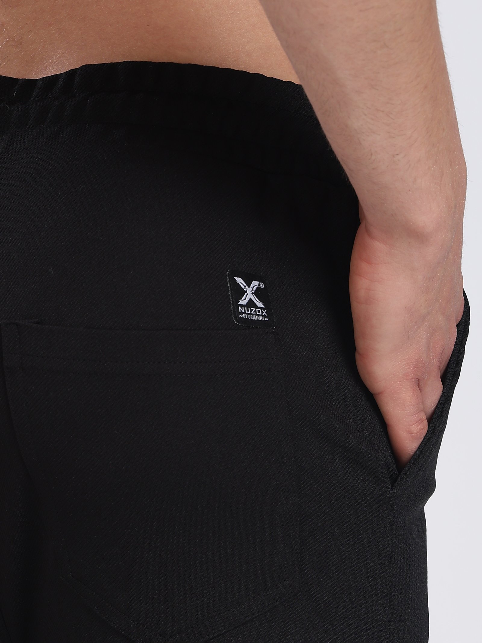 Lycra 6 Pocket Cargo Pant With cuff (Black)